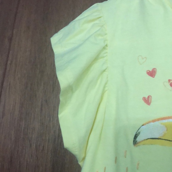 Zara Girls Collection Yellow printed top 11/12 - Picture 4 of 6
